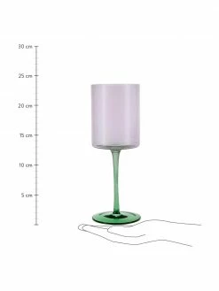 Verre à vin vert/lilas Lilly, 2 pièces, Ø 9 x haut. 24 cm, 430 ml -Cuisine Soldes 2022 Verre a vin vertlilas Lilly 2 pieces 2