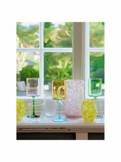 Verre à vin vert/lilas Lilly, 2 pièces, Ø 9 x haut. 24 cm, 430 ml -Cuisine Soldes 2022 Verre a vin vertlilas Lilly 2 pieces 4