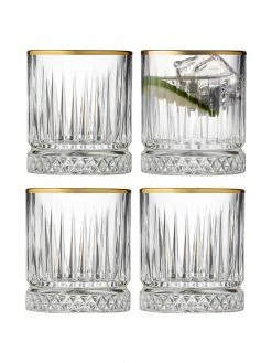 Lyngby Verre à whisky avec bord doré Firenze, 4 pièces, Ø 9 x haut. 10 cm, 350 ml -Cuisine Soldes 2022 Verre a whisky avec bord dore Firenze 4 pieces 5