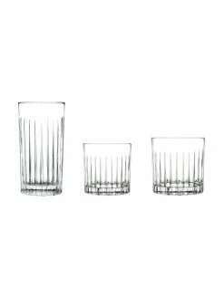 RCR Verre cristal avec relief Timeless, 18 élém. (6 personnes), Lot de différentes tailles