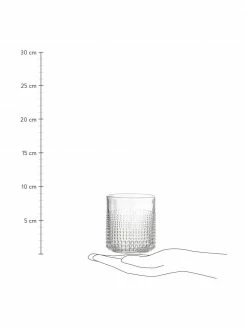 Bloomingville Verres à eau avec motif texturé Gro, 6 pièces, Ø 8 x haut. 9 cm, 300 ml -Cuisine Soldes 2022 Verres a eau avec motif texture Gro 6 pieces 2