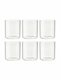Bitossi Home Verres &agrave; eau verre borosilicate Boro, 6&nbsp;pi&egrave;ces, Ø 8 x haut. 9 cm, 250 ml -Cuisine Soldes 2022 Verres a eau verre borosilicate Boro 6 pieces 2