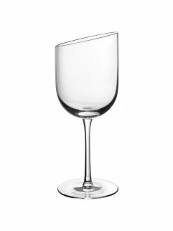 Villeroy & Boch Verres à vin rouge transparents NewMoon, 4 pièces, Ø 8 x haut. 22 cm, 405 ml